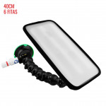 Luminária com caixa plástica Street PRO Light (40 cm) de 6 fitas com ventosa americana e 15 gomos com regulagem